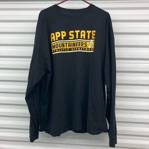 Appalachian State 3XL Long Sleeve Black T Shirt Back Logo Men Women’s Football
